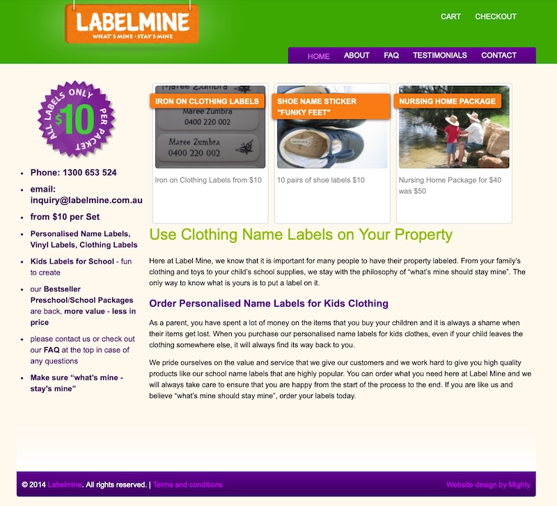 www.labelmine.com.au label mine - www.mighty.com.au
